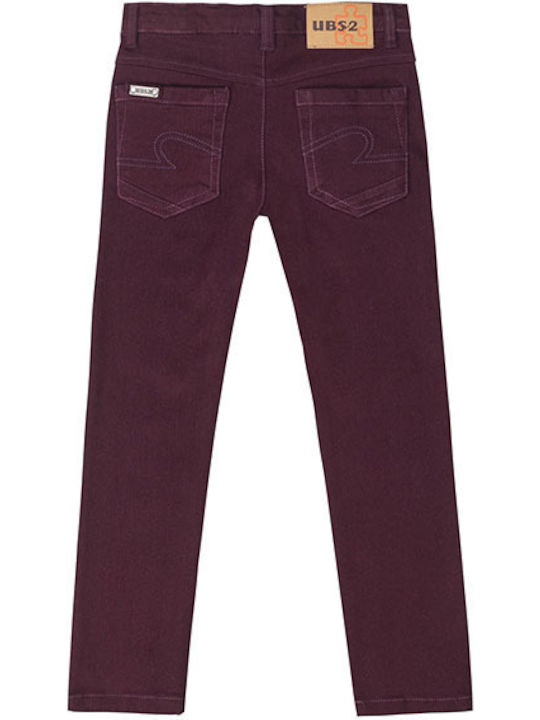 Ubs2 Pantaloni copii din material textil Burgundy