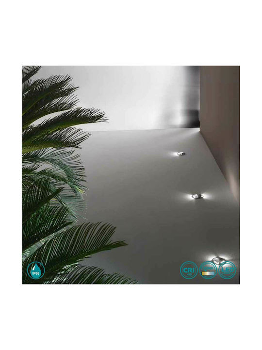 Ondaluce Neo Spot Bodenleuchte LED 1W mit Warmweißem Licht IP65 Silber