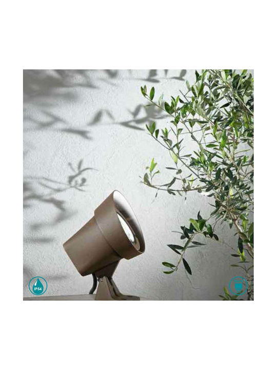 Ondaluce Guru Lamp Projector Outdoor IP54 for Socket GU10 Brown