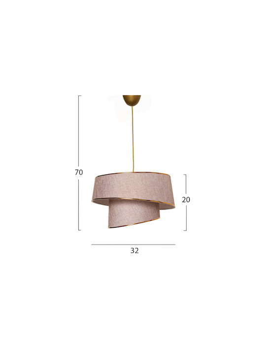 HomeMarkt Pendant Light Single-Light for Socket E27 Pink