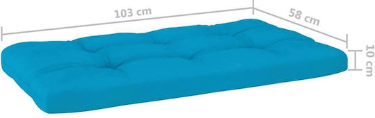 Set Outdoor Living Room with Cushions Blue 4pcs