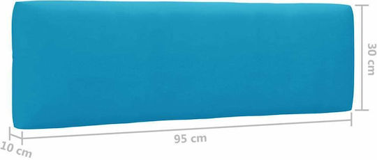 Set Outdoor Living Room with Cushions Blue 4pcs