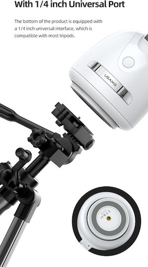 Usams Smart Face Tracking Phone Holder Desk Stand for Mobile Phone in White Colour