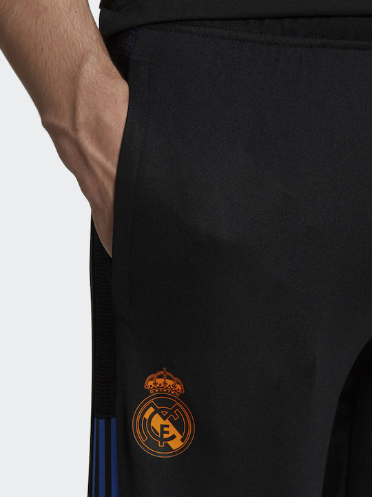 Real Madrid Tiro Training Ποδοσφαιρικό Παντελόνι Φόρμας Γυαλιστερό με Λάστιχο Μαύρο
