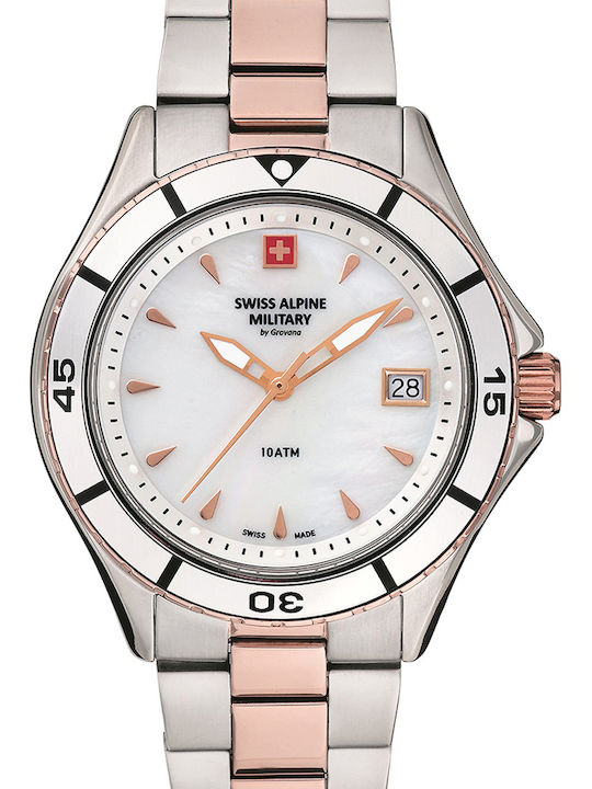 Swiss Alpine Military by Grovana 7740.1153 Women's Watch with Metal Bracelet
