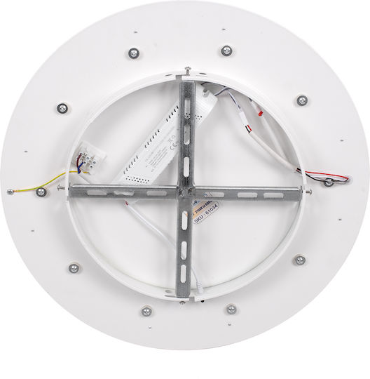 GloboStar Ariana Ceiling Mount Light 48cm White with Integrated LED and Remote Control