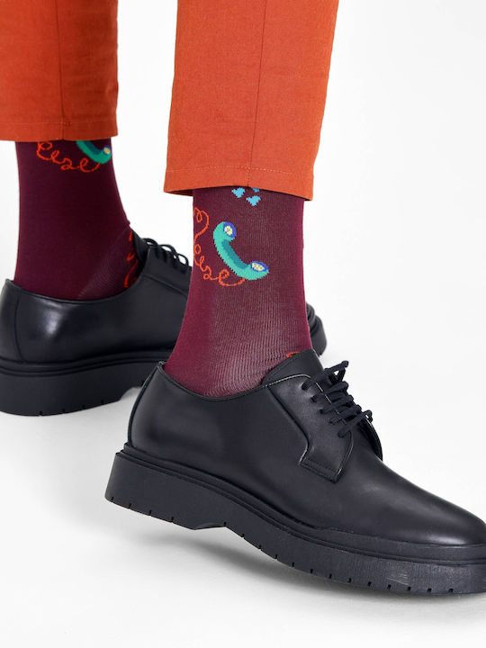 Happy Socks Stay in Touch Чорапи с Дизайн Бордо 1Пакет