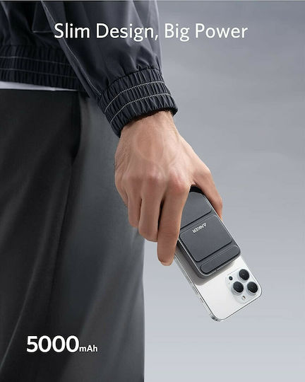Anker PowerCore Mag-Go 622 5000mAh 12W με Θύρα USB-C Interstellar Grey