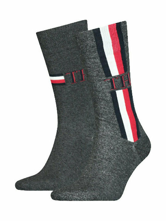 Tommy Hilfiger Iconic Чорапи с Дизайн сив меланж 2Пакет