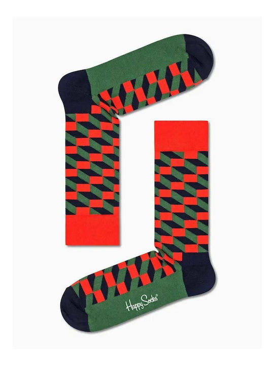Happy Socks Filled Optic Κάλτσες με Σχέδια Πολύχρωμες