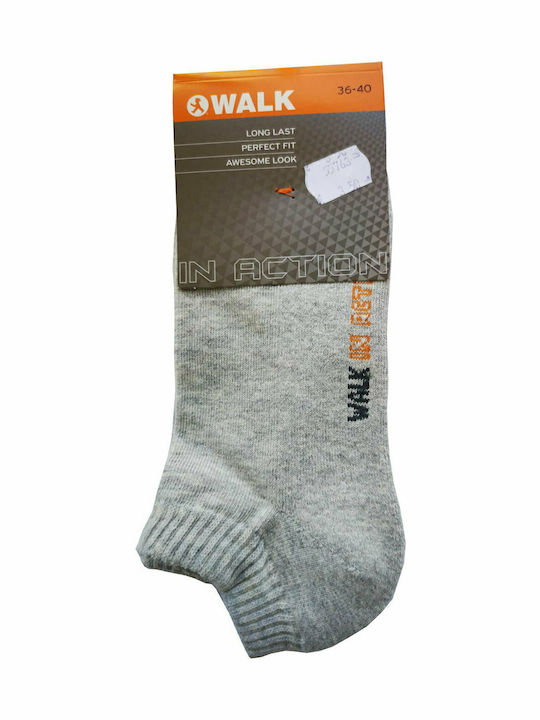 Walk Women's Solid Color Socks Gray
