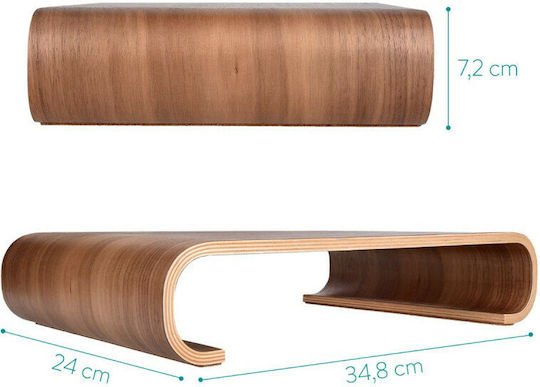 Navaris Wood Schreibtisch Halterung Monitor Braun