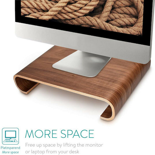 Navaris Wood Schreibtisch Halterung Monitor Braun