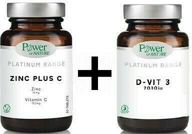 Power Of Nature Premium Scientific Formulation 16mg 2000iu Platinum Range Zink Plus C 30 Tabletten & D-vit 3 2000iu 20 Tabletten