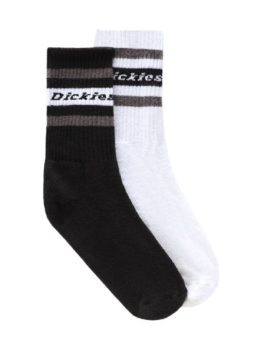 Dickies Genola Men's Solid Color Socks White / Black 2Pack