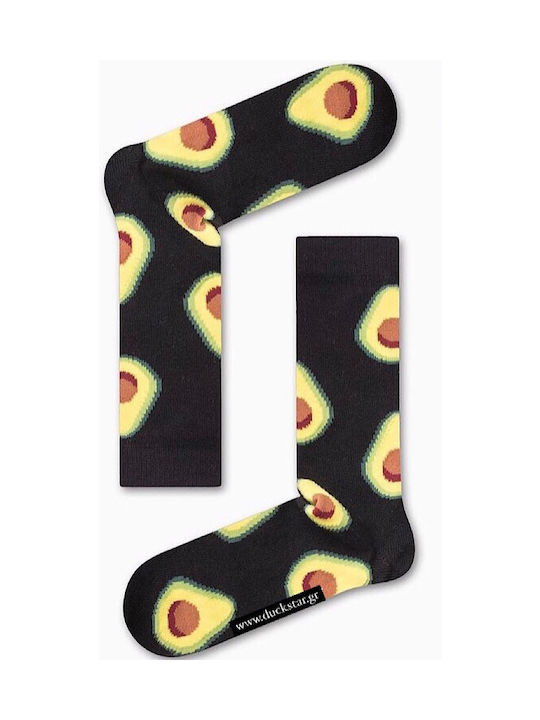 Ekmen Avocado Patterned Socks Black 6740