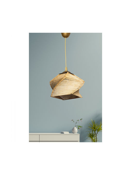 HomeMarkt Pendant Light Beige Boho with Socket E27 20cm