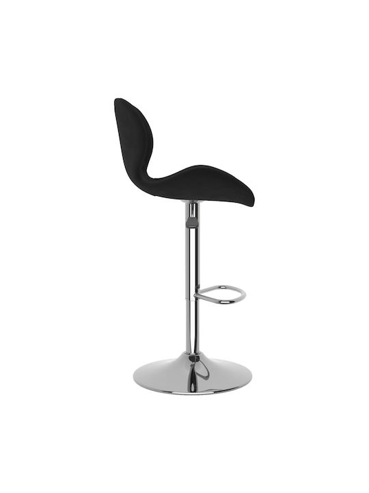 Hocker Bar mit Rückenlehne & Höhenverstellbar Black 2Stück 39x51x89-111cm