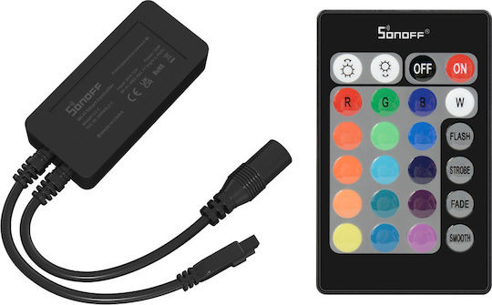 Sonoff Αδιάβροχη Smart Ταινία LED Wi-Fi 12V RGB Φως 5m Τύπου SMD5050 με Τροφοδοτικό & Τηλεχειριστήριο