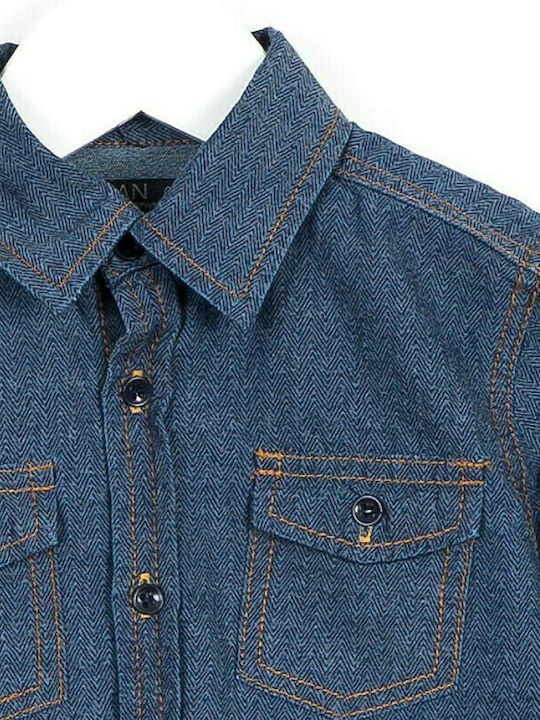 Losan Kids One Color Denim Shirt Blue