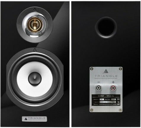 Triangle Esprit Titus Ez Pair of Hi-Fi Speakers Bookself 60W 2 No of Drivers W16.8xD30.5xH30.5cm. Black