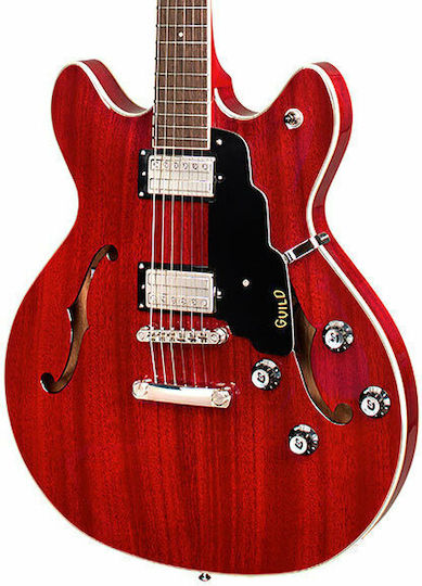 Guild Starfire I DC Semi Hollow Ηλεκτρική Κιθάρα Semiacoustic με HH Διάταξη Μαγνητών Cherry Red
