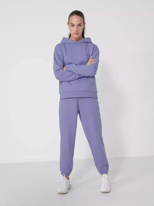 4F Damen-Sweatpants Jogger Lila