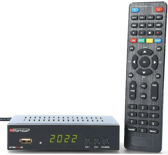 Opticum T90 Plus Ψηφιακός Δέκτης Mpeg-4 Full HD (1080p) με Λειτουργία PVR (Εγγραφή σε USB) Σύνδεσεις SCART / HDMI / USB