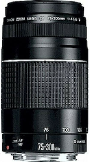 Canon Full Frame Φωτογραφικός Φακός EF 75-300mm f/4-5.6 III Tele Zoom για Canon EF Mount Μαύρος