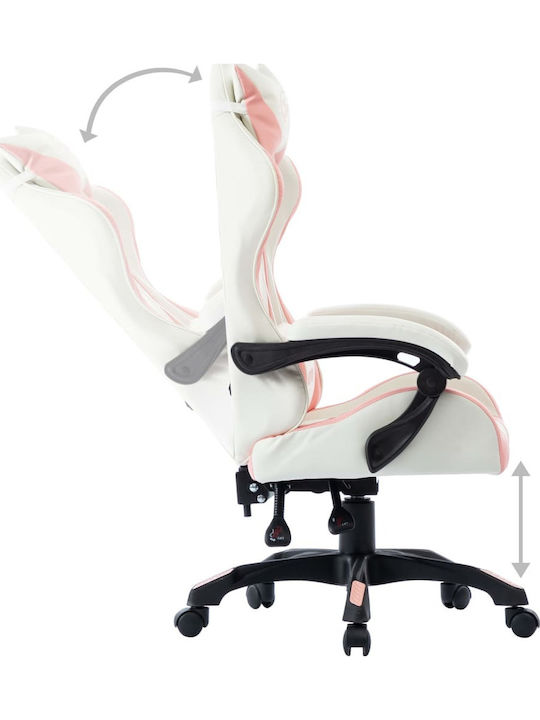 vidaXL Racing Gaming Stuhl White / Pink