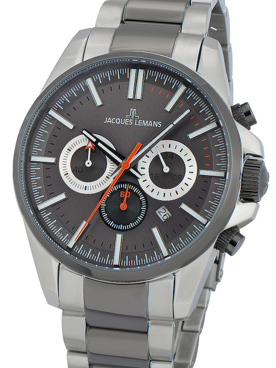 Jacques Lemans Liverpool Ρολόι Μπαταρίας με Μεταλλικό Μπρασελέ Jacques Lemans Liverpool Ρολόι Μπαταρίας με Μεταλλικό Μπρασελέ