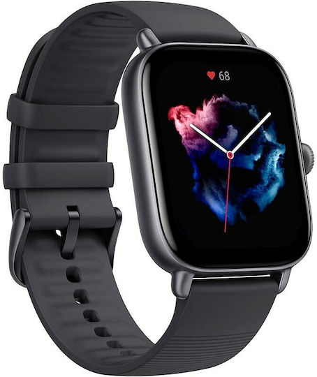 Amazfit GTS 3 Aluminium 43mm Waterproof Smartwatch with Heart Rate Monitor (Graphite Black)