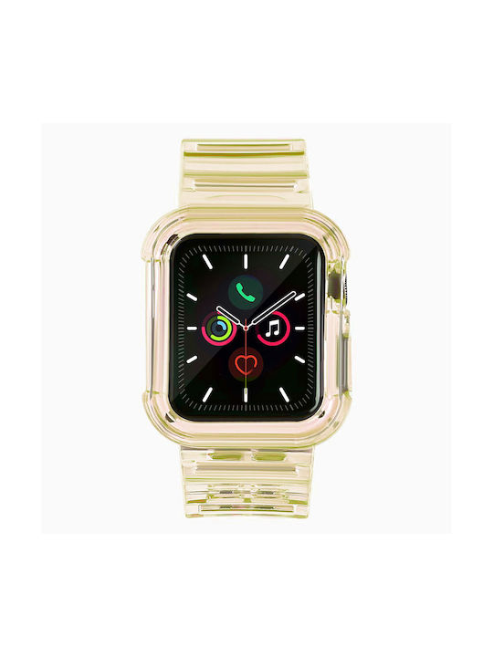 Hurtel Light Set Case & Каишка Жълт (Apple Watch 44/45/46mm/Ultra 49mm)