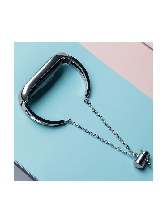 Hurtel Bracelet Armband Rostfreier Stahl Silber (Mi Smart Band 5/Mi Smart Band 6)