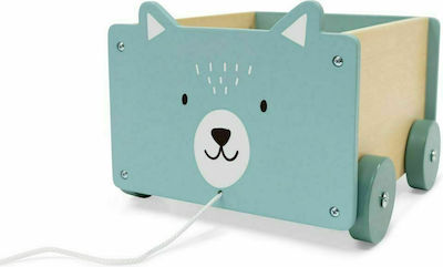 Ecotoys Kinder Aufbewahrungsbox aus Holz Eco Türkis 26x26x6cm 1Stück