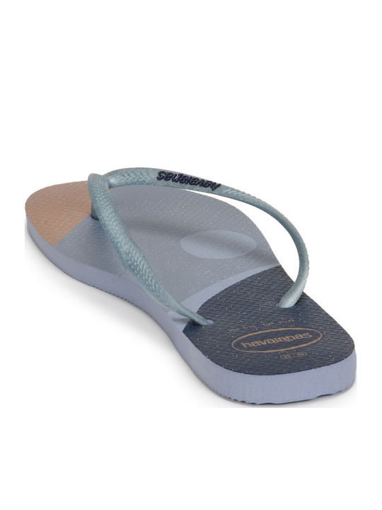 Slim Palette Glow Flip Flops in Blue Colour