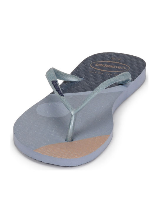 Slim Palette Glow Flip Flops in Blue Colour