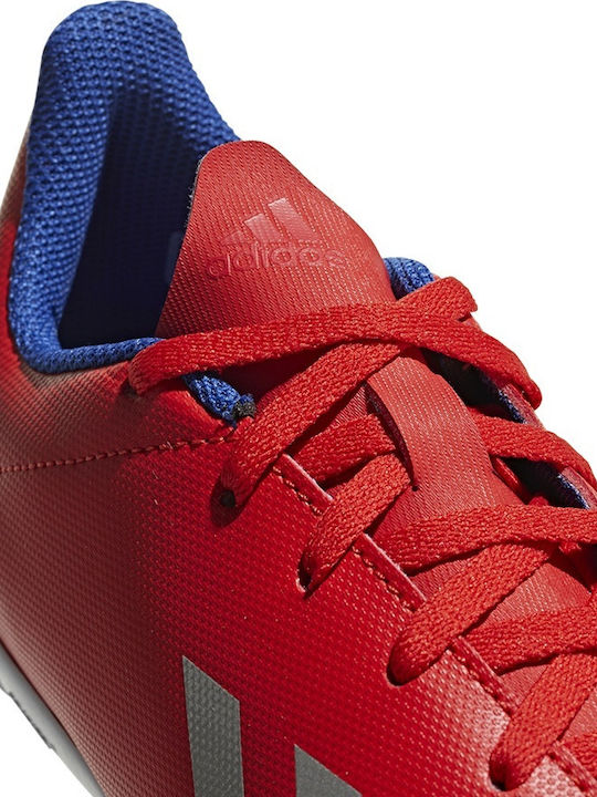 X 18.4 TF TF Kids Soccer Cleats & Shoes with Turf Red
