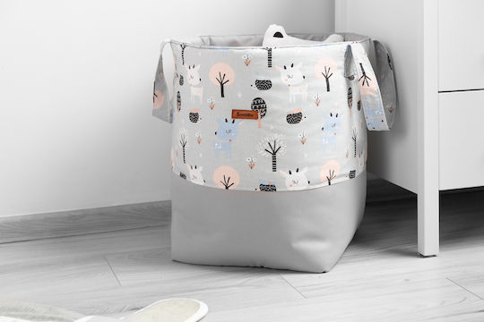 Sensillo Children's Fabric Storage Basket Gray 35x35x47cm
