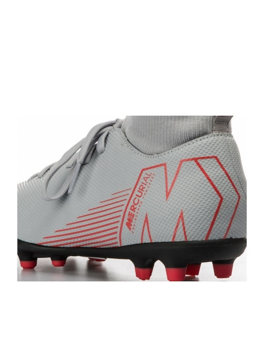 Superfly 6 Club FG/MG Ghete De Fotbal Pentru Copii Cu Crampoane Gri