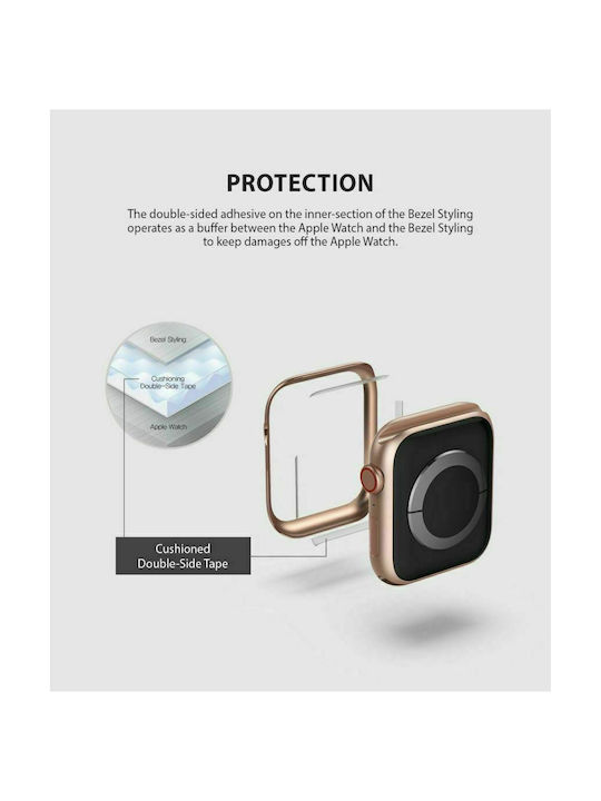 Ringke Bezel Styling Plastic Case Glossy Rose Gold for Apple Watch 40mm