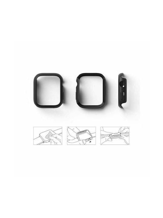 Ringke Slim 2-Pack Πλαστική Θήκη Clear & Matte Black για το Apple Watch 41mm