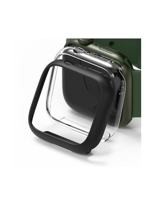 Ringke Slim 2-Pack Πλαστική Θήκη Clear & Matte Black για το Apple Watch 41mm