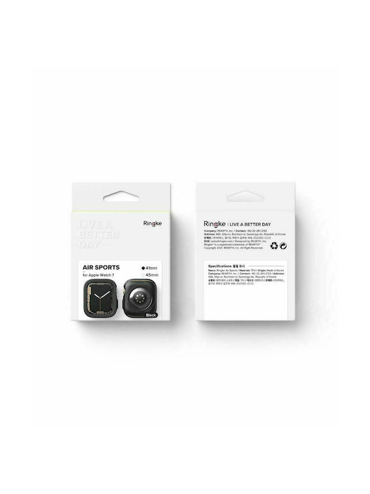 Ringke Air Θήκη Σιλικόνης σε Μαύρο χρώμα για το Apple Watch 41mm