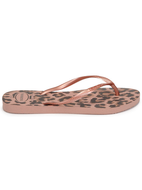 Havaianas Slim Animals Women's Flip Flops Pink 4103352-9898