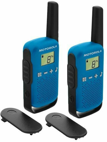 Motorola Talkabout T42 Transmițător Wireless PMR cu Ecran Monocrom Set 2buc Culoare Albastru