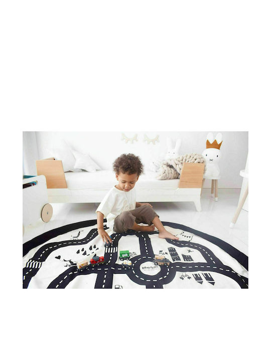Play&go Roadmap Χαλάκι Δραστηριοτήτων Μαύρο 140x140cm