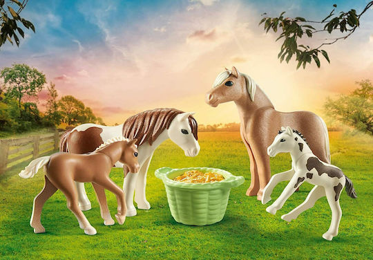 Playmobil Land 2 Isländische Pferde mit Fohlen für 4-10 Jahre