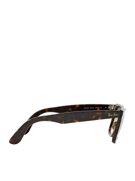 Ray Ban Wayfarer Unisex Sunglasses with Brown Tartaruga Plastic Frame and Brown Gradient Lens RB2140 902/51