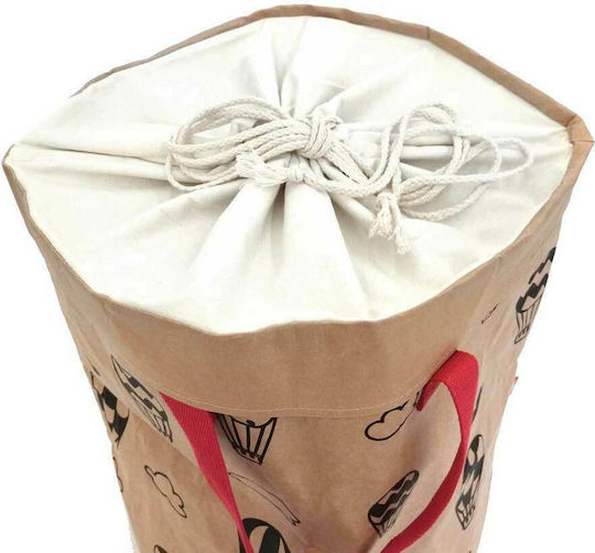 Svoora Children's Laundry Basket made of Fabric Hot air balloons Brown 40x40x50cm 1pcs